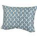 Highland Dunes Crass Stepping Stones Indoor/Outdoor Lumbar Pillow Polyester/Polyfill blend in Blue/White | 12 H x 16 W x 4 D in | Wayfair