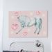 Harriet Bee Powersville Pastel-haired Unicorn Canvas Art Canvas, Solid Wood in Black | 30 H x 45 W x 1.5 D in | Wayfair