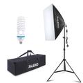 RALENO Softbox Photography Lighting, Soft light for Studio, Portrait Photography and YouTube Video, Soft Box with Adjustable Lamp Stand and Portable Bag