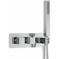 Hudson Reed - Mitigeur Douche Thermostatique à Encastrer avec Douchette - Gamme Kubix Cubique