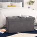 Red Barrel Studio® Raburn Upholstered Storage Bench Upholstered in Red/Gray | 19 H x 36.5 W x 16.5 D in | Wayfair 64E7A919CCC946389C063C63A1A8F523