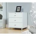 Latitude Run® 3 - Drawer Nightstand Wood in White | 21.25 H x 19 W x 15.75 D in | Wayfair 0A537D55D2A84EB2A82632C6D858391A