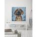 Wrought Studio™ 'Attentive Dog' by Parvez Taj - Wrapped Canvas Painting Print Canvas in Blue/Gray | 12 H x 12 W x 1.5 D in | Wayfair