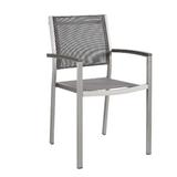 Shore Outdoor Patio Aluminum Dining Chair EEI-2272-SLV-GRY