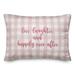 Ebern Designs The Lyell Collection Love Laughter & Happily Ever After Throw Pillow Polyester/Polyfill blend in Pink | 14 H x 20 W x 1.5 D in | Wayfair