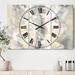 The Twillery Co.® Swigart Oversized Farmhouse Snowflakes II Cottage 3 Panel Metal 28" Wall Clock Metal in Brown/Gray | 36 H x 28 W x 1 D in | Wayfair