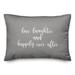 Ebern Designs The Lyell Collection Love Laughter & Happily Ever After Throw Pillow Polyester/Polyfill blend in Gray | 14 H x 20 W x 1.5 D in | Wayfair