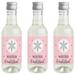 Big Dot of Happiness Pink Winter Wonderland - Mini Wine & Champagne Bottle Label Stickers - Snowflake Birthday Party or Baby Shower Favor Gift - 16 Ct