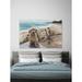 Highland Dunes 'Joyful Dog' by Parvez Taj - Wrapped Canvas Painting Print on Canvas in Black | 30 H x 45 W x 1.5 D in | Wayfair