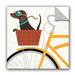 Trinx Beach Bums Dachshund Bicycle I Removable Wall Decal Vinyl in Brown/Yellow | 10 H x 10 W in | Wayfair 0BC6A41E07F5405E936EA9D0F4FF2FF5