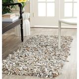 White 27 x 1 in Area Rug - Bungalow Rose Godsey Hand-Knotted Area Rug Leather | 27 W x 1 D in | Wayfair 2D4F2B45C4EC49EF8590B1F0D6DB45D6