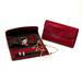 Winston Porter Jewelry Travel Case Leather/Fabric in Red | 1.5 H x 10 W x 6 D in | Wayfair B89143DCDBC842D588285276ABEA45FD