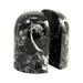 World Menagerie Marble Dome Non-skid Bookends Marble in Black/White | 6 H x 4.75 W x 2.5 D in | Wayfair 6E6A202E82A94D8D99B2B0E52E4C3FEE