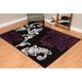 White 94 x 0.47 in Area Rug - Fleur De Lis Living Plattsmouth Floral Plum/Area Rug Polypropylene | 94 W x 0.47 D in | Wayfair