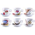 Zeller 26506 Cappuccinotassen Set 12-teilig Faces