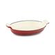 Commichef Provencale Professional Gusseisen Oval gebackene Gericht, Rot, gusseisen, Rot, 26 x 16cm