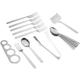 Esmeyer Spaghetti-Besteck-Set Bologna poliert 15-teilig, Edelstahl, Silber, 31 x 23 x 5 cm