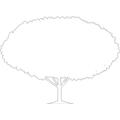 Indigos 4051095045748 Wandtattoo w370 Baum Bäume Wandauskleber in 3 Größen, 120 x 88 cm, weiß