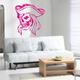 INDIGOS 4052166175760 Wandtattoo w934 blutigen Piraten Wandaufkleber, 96 x 86 cm, rosa