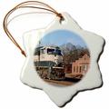 3dRose Zug Downtown Dalton, 7,6 cm Schneeflocke Porzellan Ornament