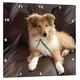 3dRose Rough Collie Puppy – Wanduhr, 15 von 15 Zoll (DPP 4546 _ 3)