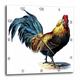 3dRose DPP 37259 _ 3 blau gelb rot Viktorianischer Rooster-Wall Uhr, 15 von 15 Zoll