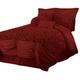 Lush Decor Lucia 4er Set Tröster, rot, Queen