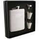 Visol Cloud Leather Stainless Steel Hip Flask, 6-Ounce, White by Visol