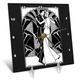 3dRose DC 41536 _ 1 Art Deco Dancing Couple Schreibtisch-Uhr, 6 by 15,2 cm