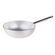 Pentole Agnelli Wok Induktion, Aluminium, mit Boden, Griff aus Edelstahl, Silber 28 cm Silber/schwarz