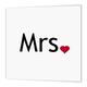 3dRose HT 112858 _ 2 Frau mit Rot Liebe Herz Teil MR & MRS Set für eine romantische Paar Just Married Valentinstag Eisen auf Wärmeübertragung, 6 von 15,2 cm für weiß Material