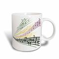 3dRose mit Musik Noten für Musik-Design, verwandelt Tasse, Keramik, Schwarz/Weiß, 10,16 x 7,62 x 9,52 cm