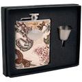 Visol "Floral Paisley Muster Edelstahl Fläschchen Geschenk Set, 6-Ounce, weiß