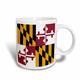 3dRose State Flagge Maryland-us American-Heraldic Banner von George Calvert 1. Baron Baltimore Amerika Tasse, Keramik, weiß, 10,2 x 7,62 x 9,52 cm