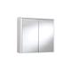 Croydex Irwell Spiegelschrank, mit 2 Türen, Eigenmontage, mit Hang-n-Lock-System, hochglänzend Weiß