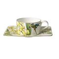 Villeroy & Boch Amazonia Becher Te mit Teller, 2 Stück, Porzellan Bone China, Mehrfarbig