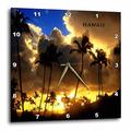 3dRose Kauai Sunrise Wanduhr, 33 x 33 cm (DPP_80226_2)