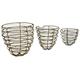 Craft Outlet L6.5, M5, S4.25 Tin Wired Bee Hive Set of 3, Zinn Multi 16.5 x 16.5 x 16.5 cm