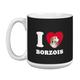 Tree Free Grußkarte xm29015 I Heart Borzois Künstlerische Jumbo Tasse, 591 ml