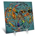 3dRose DC 108090 _ 1 Design-One of A Kind Native American Art-Desk Uhr, 6 von 6