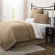 Lush Decor Crinkle Solid 3-teilig Quilt Set, König, Taupe