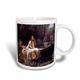 3dRose Lady of Schalotte von John William Waterhouse Tasse, Keramik, weiß, 11,43 x 8,45 x 12,7 cm