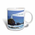 3dRose Let Leuchtturm Shining Bright-Light Haus am Meer Ocean-Inspiring Worte Tasse, Keramik, weiß, 11,43 x 8,45 x 12,7 cm