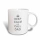 3dRose Keep Calm and Call Dad-Funny Carry on Parodie für Daddy Mädchen und Boys-Fun Humorvolle Tasse, Keramik, weiß, 11,43 x 8,45 x 12,7 cm