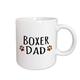 3dRose Tasse 153872 _ 2 Boxer Hund Dad Hund von Rasse braun Muddy Paw Prints Love Doggy Lover Stolz Pet Inhaber Tasse aus Keramik, 15-Ounce