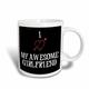 3dRose I Love My Awesome Freundin, rot Herz Hintergrund 11 oz Tasse, Keramik, Schwarz, 10,2 x 7,62 x 9,52 cm