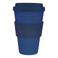 Ecoffee Cup - dunkelblau, blau, 1 Stück, Tasse und Schüssel - Tasse/Becher (einzeln, 0,4 l, blau, Indigoblau, Bambusfaser, Silikon, 1 Person, 1 Stück
