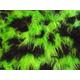 CRS Fur Fabrics Lange Flor Fun Kunstfell Stoff Material schwarz & Lime Grün Mix