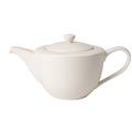 Villeroy & Boch For Me Teekanne für bis zu 6 Personen, 1,3 l, Premium Porzellan, Weiß