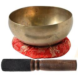 BUDDHAFIGUREN/Billy Held Tibetische Klangschalen Set mit Zubehör, Metalllegierung aus verschiedenen Metallen, Khobre, 100-150g
